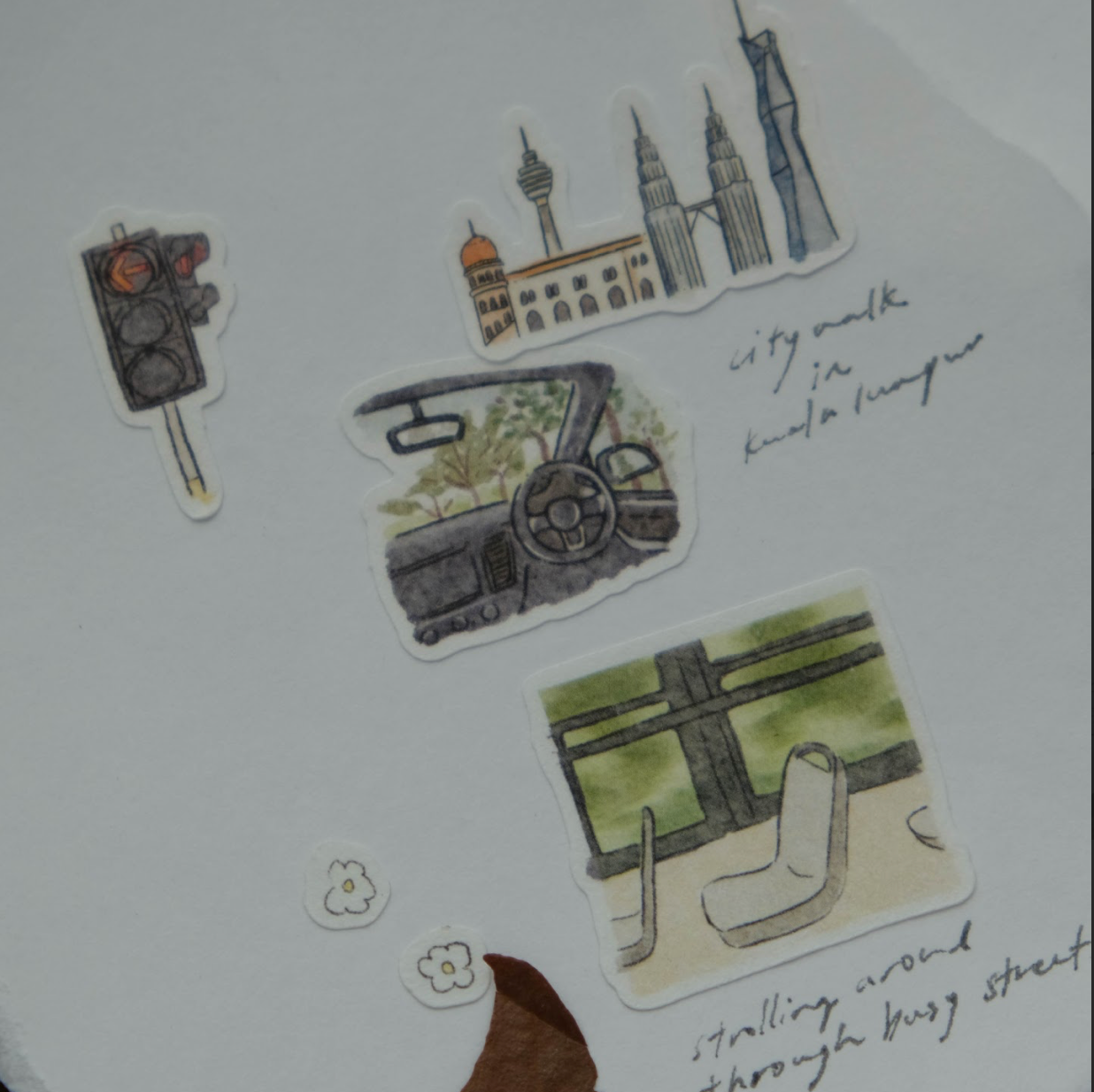 Wenyea's Illustration Sticker Sheet - Journey Begins