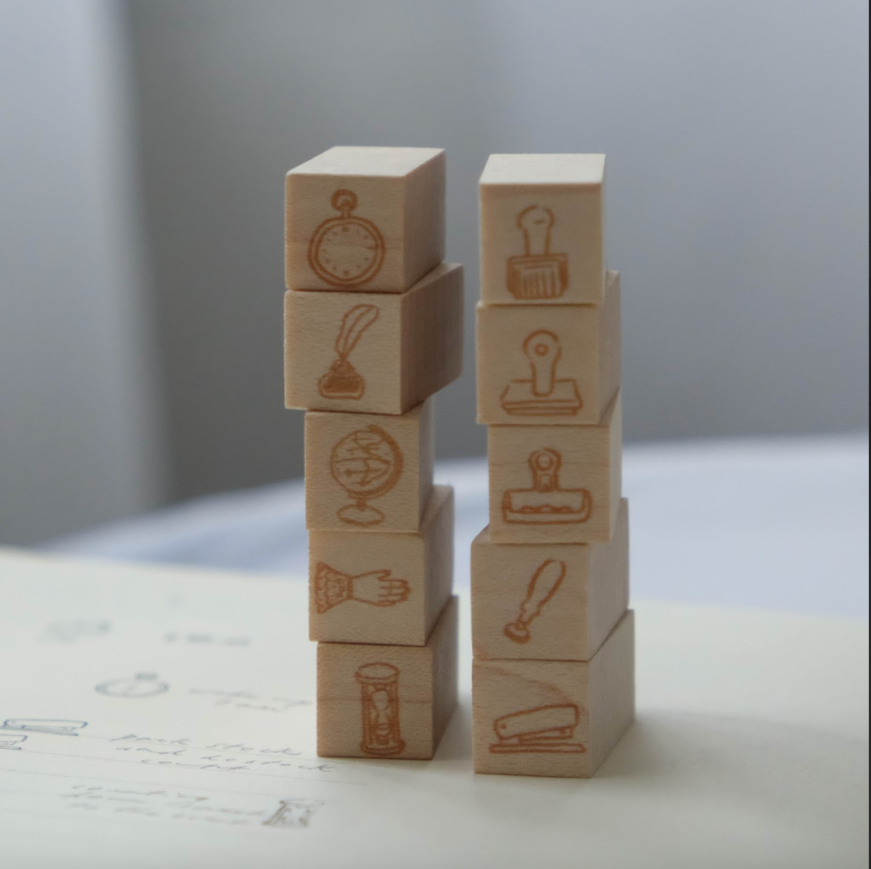 Wenyea's Illustration Rubber Stamps - Petite For the Love of Stationery