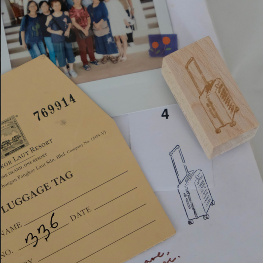Wenyea's Illustration Rubber Stamps - Journey Begins | Luggage
