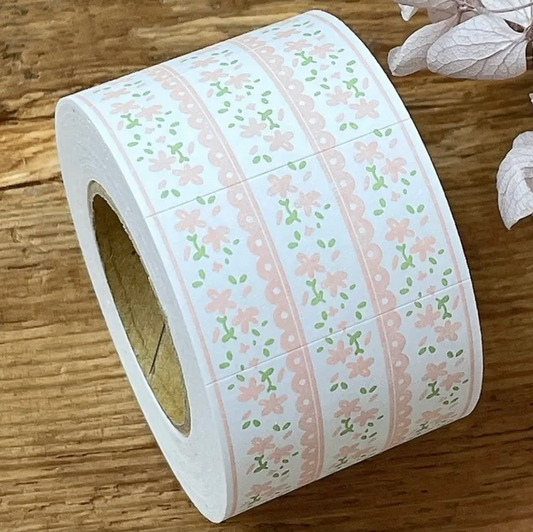 63 Penhouse x Hairmo Label Stickers - Flower Field | Pink Wallpaper