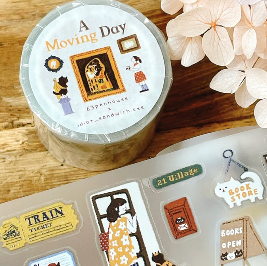 63 Penhouse x idiot_sandwich.exe Kiss-Cut Pet Tape - A Moving Day