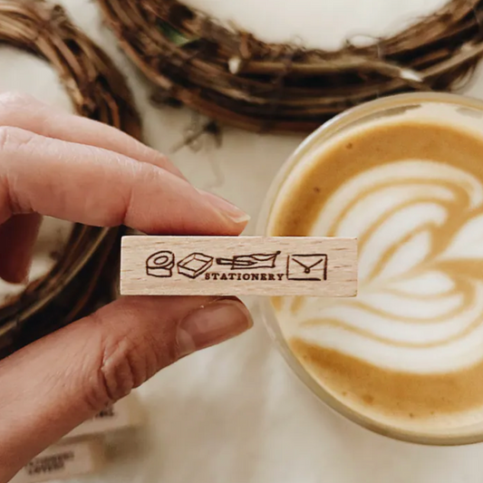 a kind of cafe Stationery String Rubber Stamp