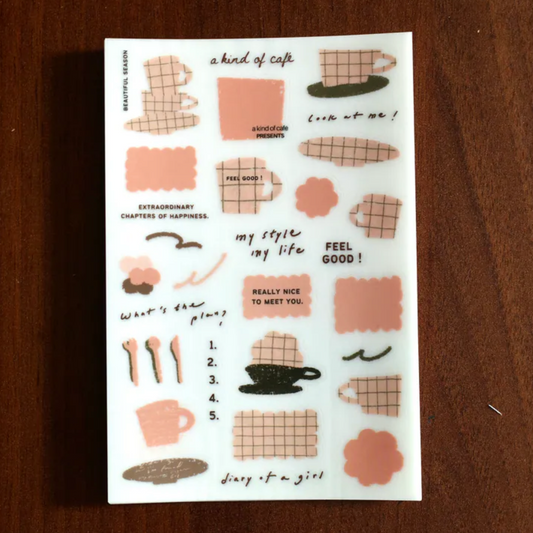 a kind of cafe Transfer Sticker Set - Tender Moments