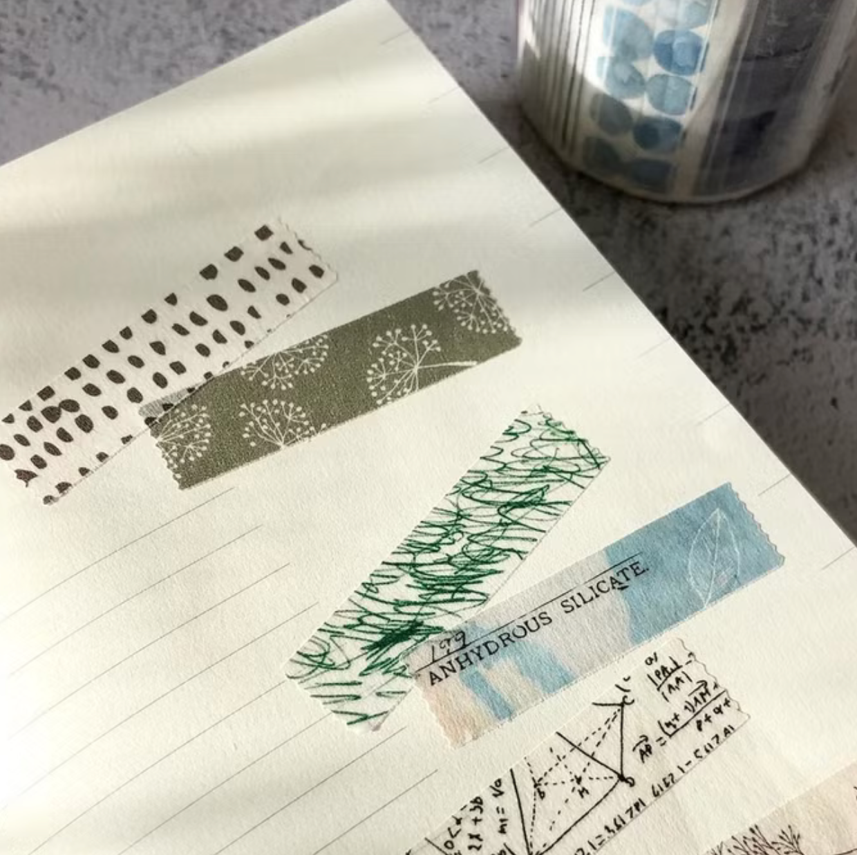 Pion Kiss-Cut Washi Tape - Paragraph