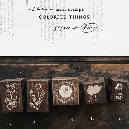 Somesortof.fern Mini Stamps - Colorful Things Series