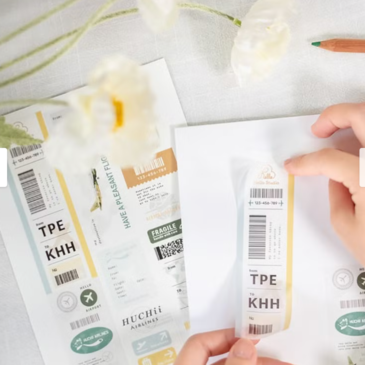 Hello Studio Washi Tape - Huchii Airlines (Loops Only)