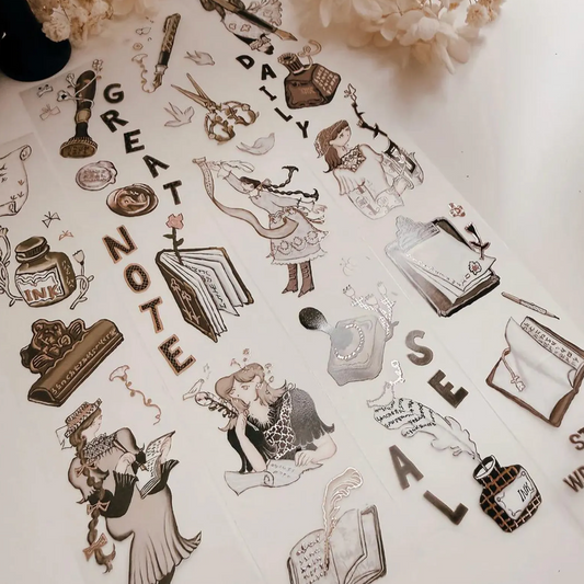 Stationery Lover's Market X Miss Hoegg PET Tape -Girl's Stationery Day (Loops Only)