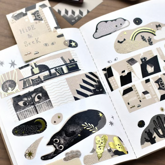 the cats SESAME & PEANUT Washi Tape - Hide & Seek (Loops Only)