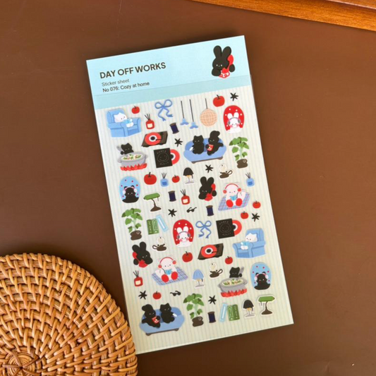 Day off Works PET Sticker Sheet - Cozy at Home