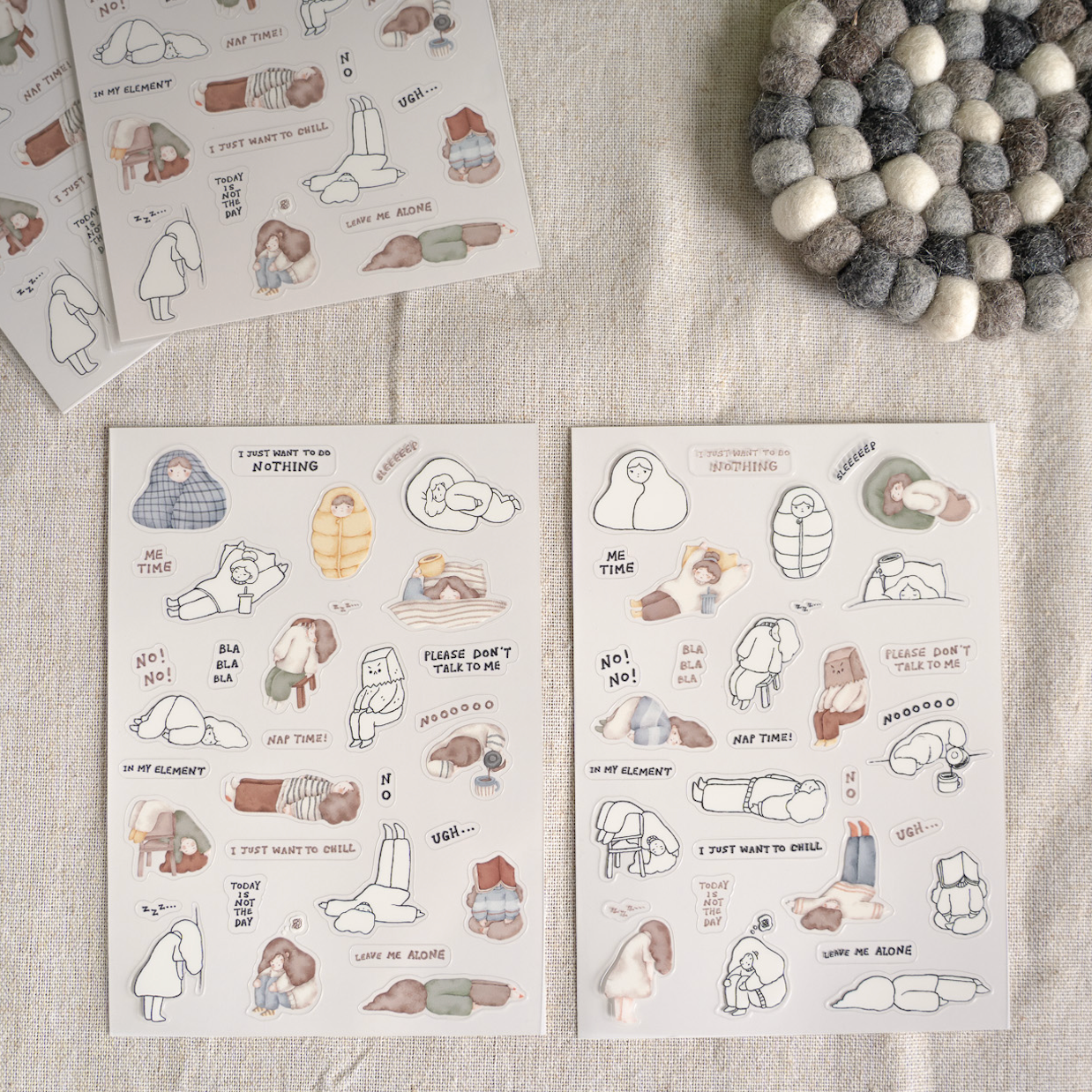 Sho Little Happiness PET Sticker Sheets - I Just Want To Do Nothing