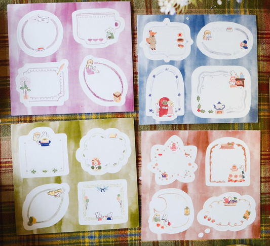 Teayou Frame Notes Sticker Pad - Tea Party