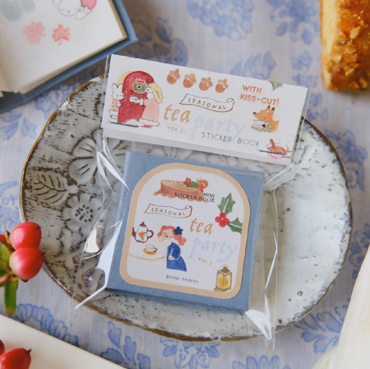 Teayou Kiss Cut Washi Sticker Book - Seasonal Tea Party Vol. 2