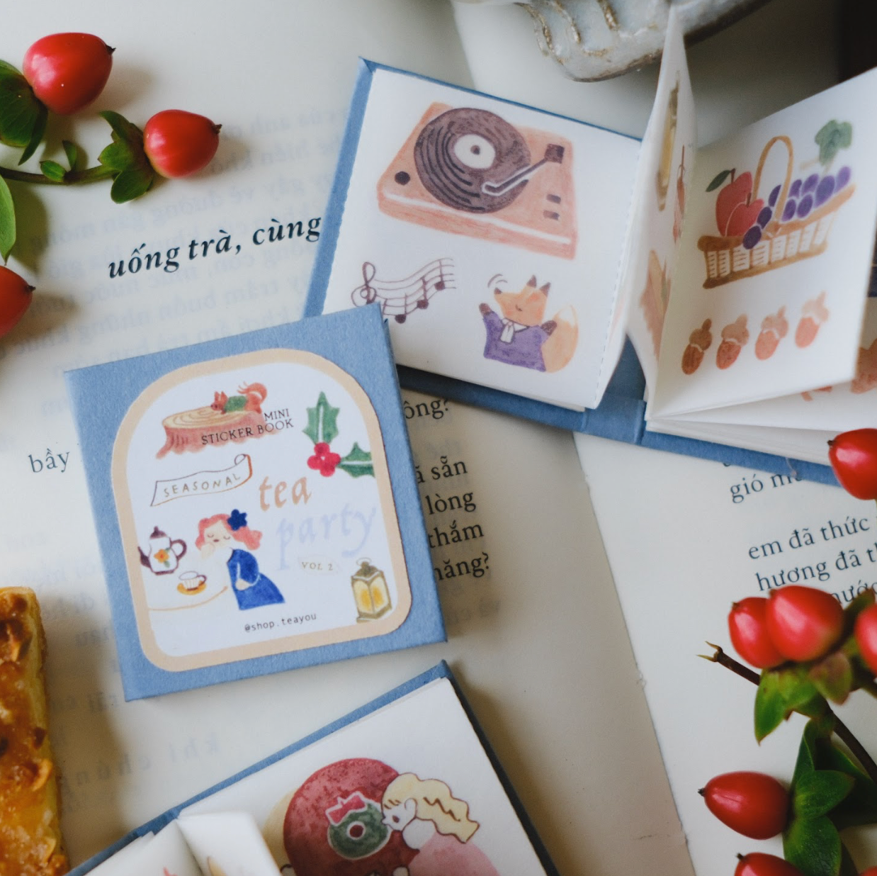 Teayou Kiss Cut Washi Sticker Book - Seasonal Tea Party Vol. 2