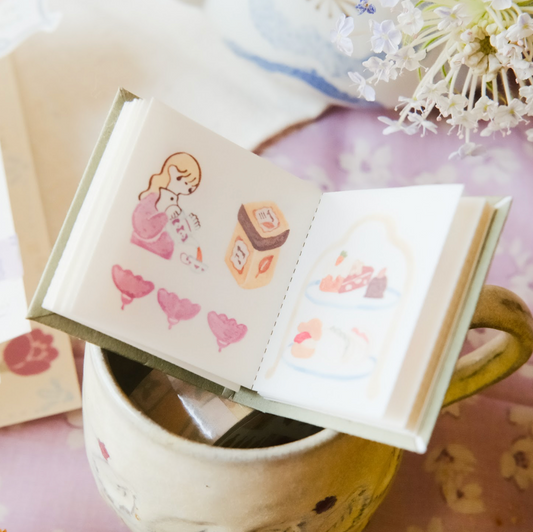 Teayou Kiss Cut Washi Sticker Book - Seasonal Tea Party Vol. 1