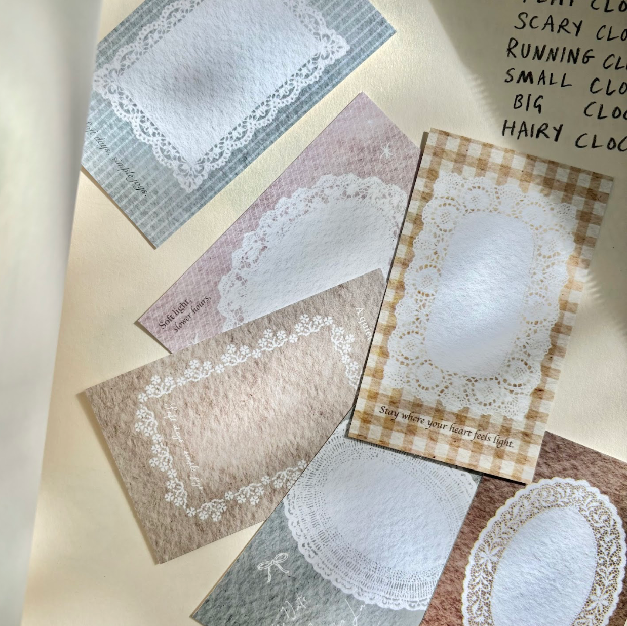 Pion Memo Cards - Lace Frame