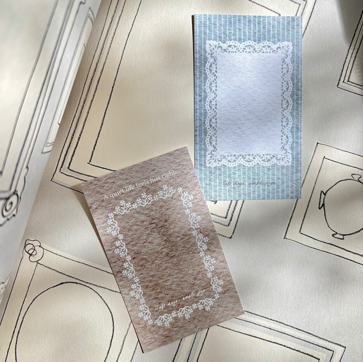 Pion Memo Cards - Lace Frame