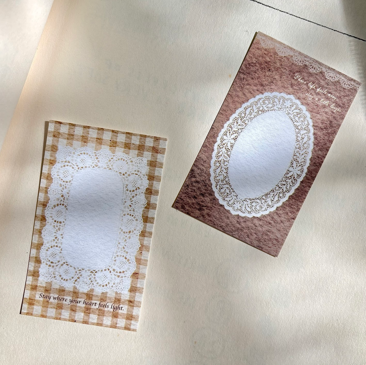 Pion Memo Cards - Lace Frame