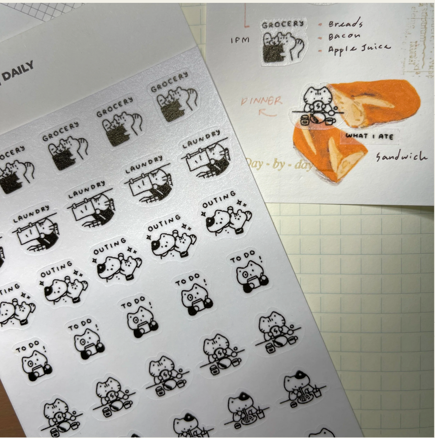 Hatsu Midori Mood Tracker Sticker Sheet - Daily