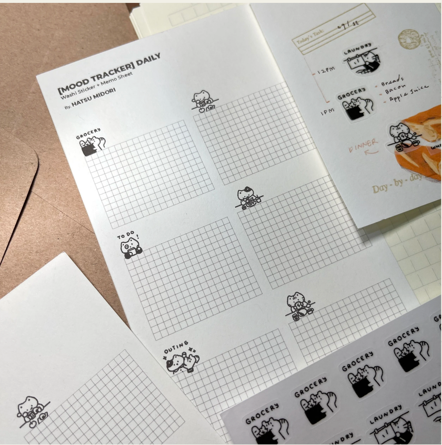 Hatsu Midori Mood Tracker Sticker Sheet - Daily