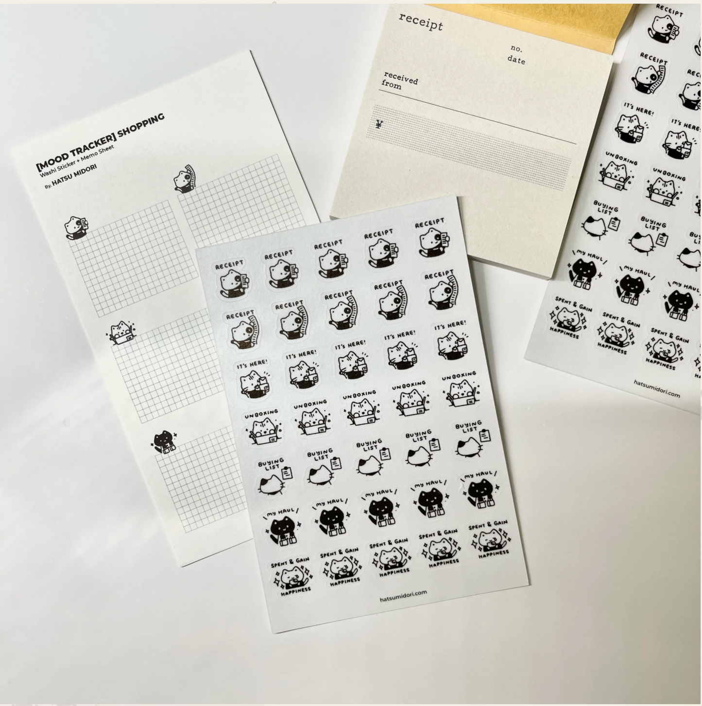 Hatsu Midori Mood Tracker Sticker Sheet - Shopping