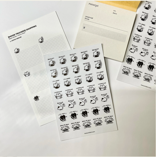 Hatsu Midori Mood Tracker Sticker Sheet - Shopping