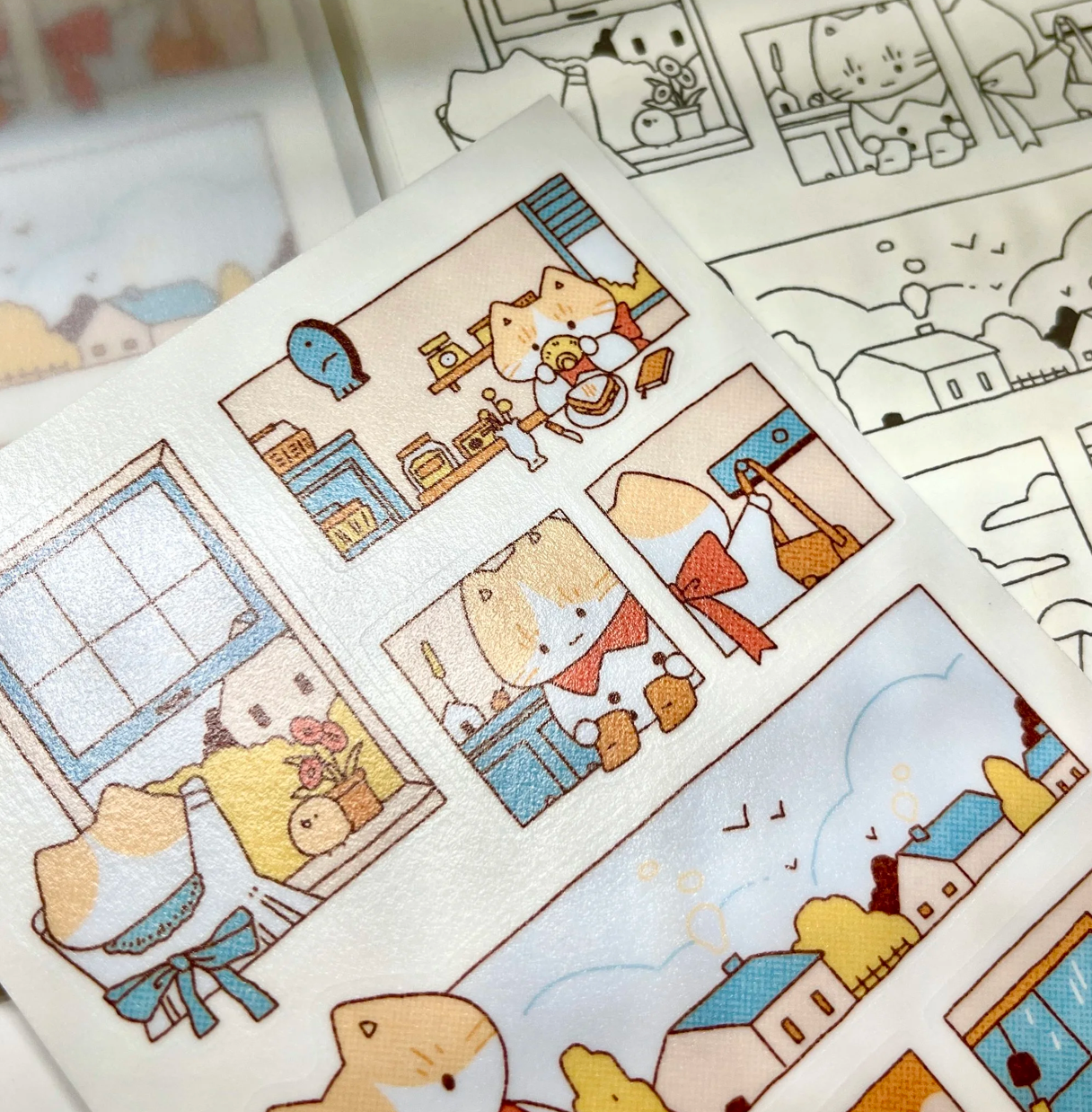 Hatsu Midori Washi Sticker Sheet - A Day of Finn
