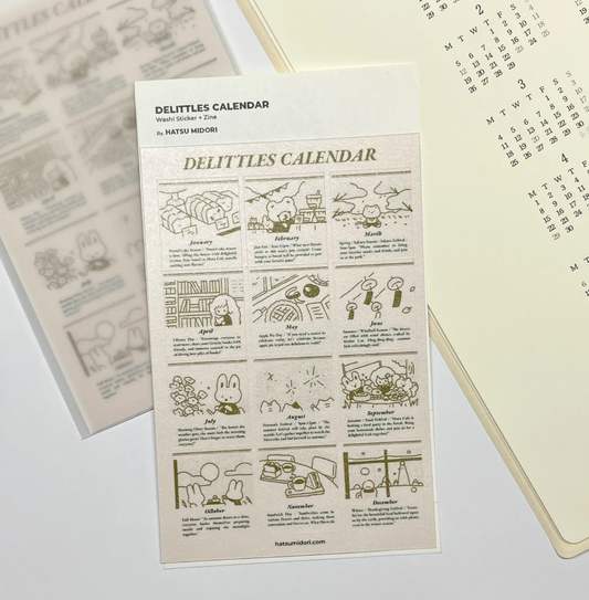 Hatsu Midori Washi Sticker Sheet - Delittles Calendar