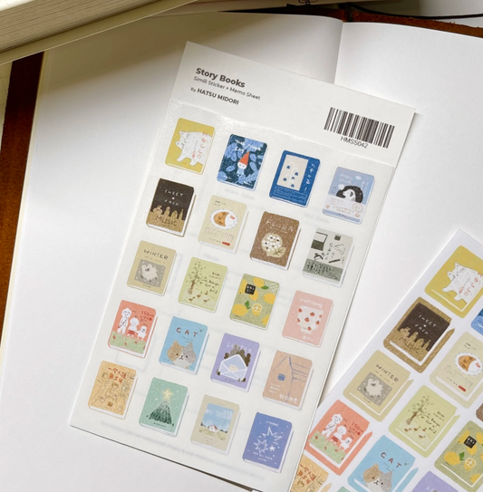 Hatsu Midori Washi Sticker Sheet - Story Books