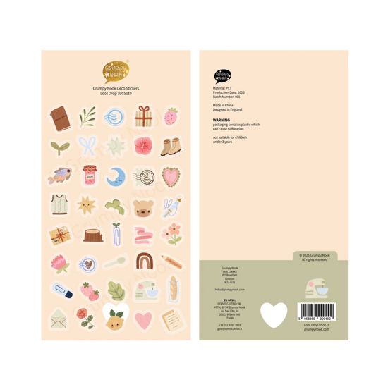 Grumpy Nook Deco Sticker Sheet - Loot Drop