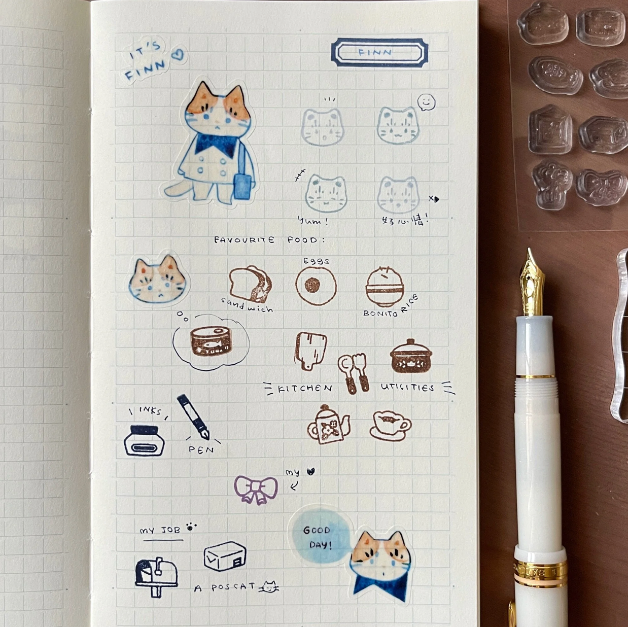 Hatsu Midori Finn's Favourite Clear Stamp Set