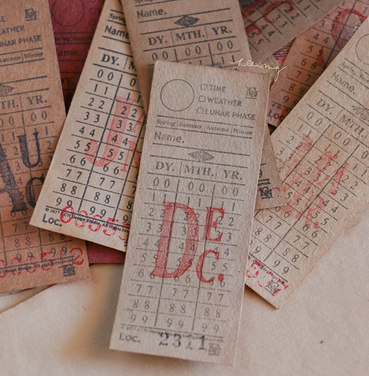 LCN Design Studio Rubber Stamp Set - Ticket A