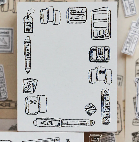 LCN Design Studio Rubber Stamp- Travel 3 Stationery