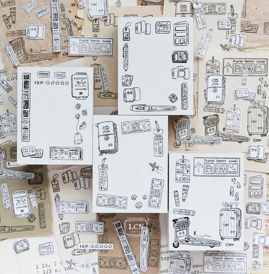 LCN Design Studio Rubber Stamp- Travel 2 Journal