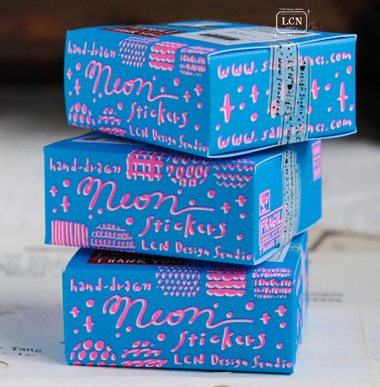 LCN Design Studio Sticker Club Mini Sticker Box - Neon