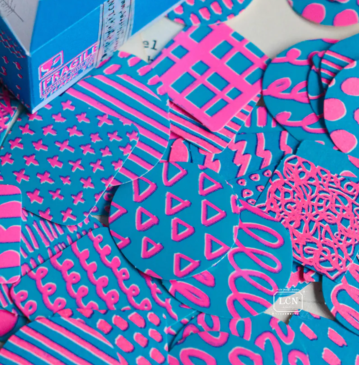LCN Design Studio Sticker Club Mini Sticker Box - Neon