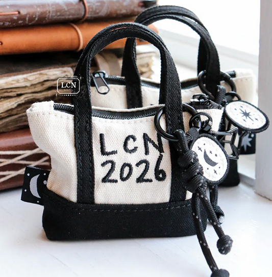 LCN Design Studio 2026 Mini Tote Stationery Set - Black Leather Cover