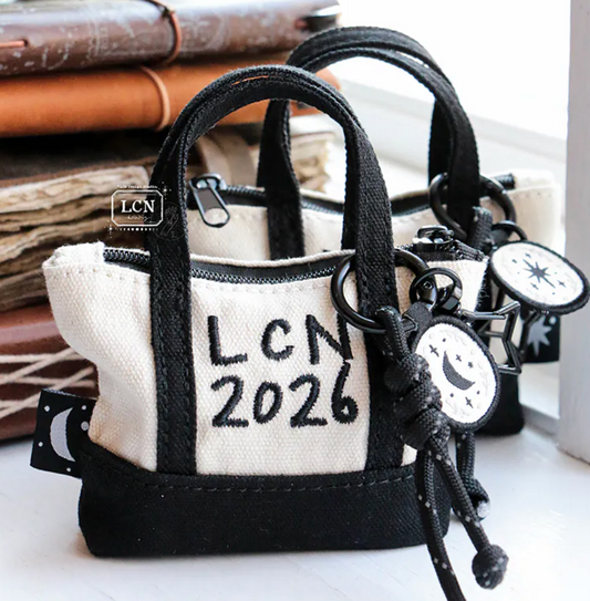 LCN Design Studio 2026 Mini Tote Stationery Set - Brown Leather Cover