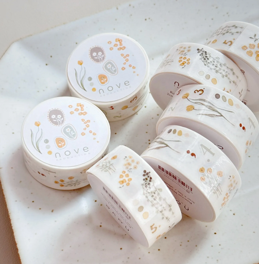 Nove Production Kiss-Cut Washi Tape - Flow (Floral)