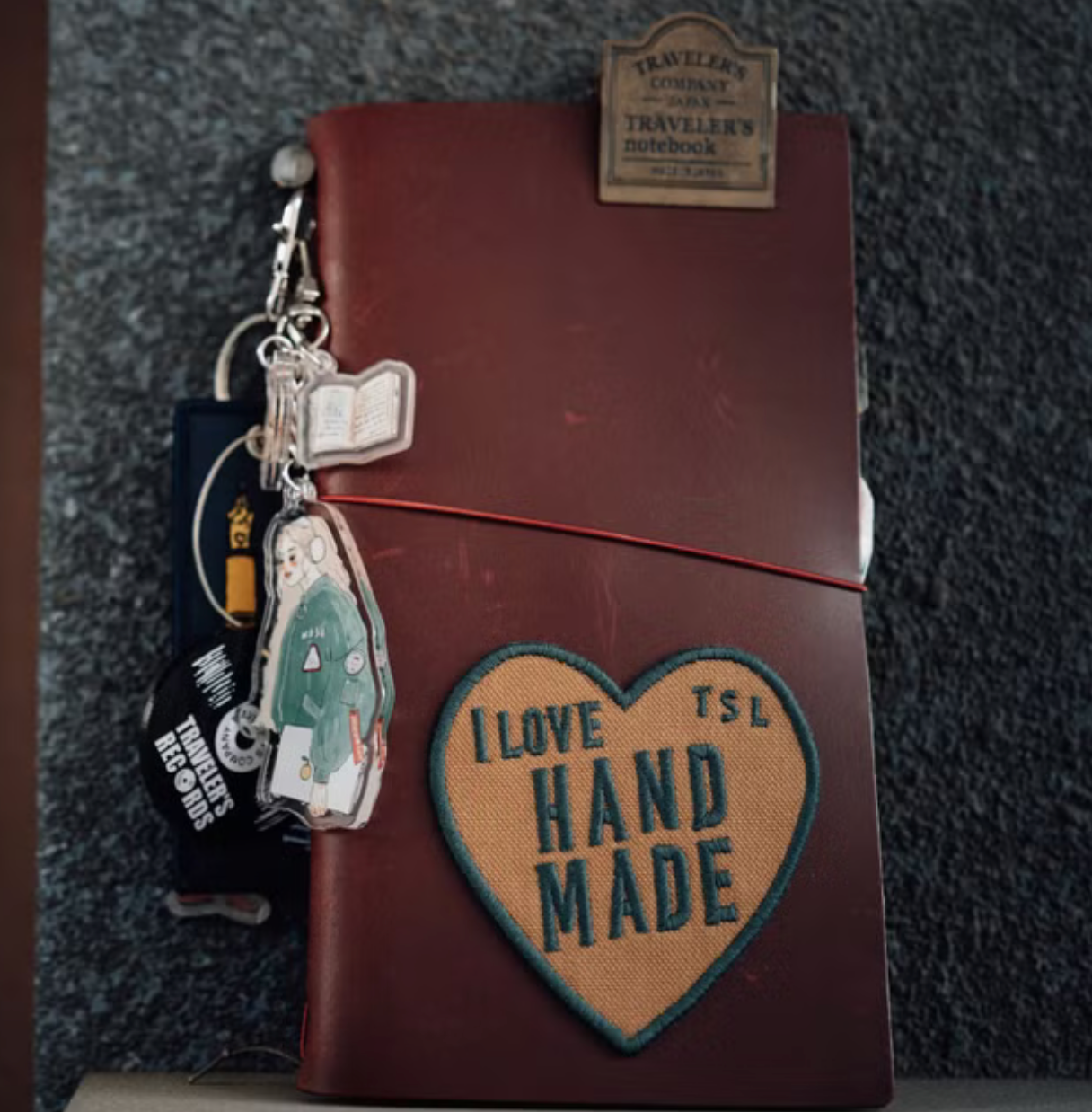 La Dolce Vita Music Girl, Books and Boba Acrylic Keychain