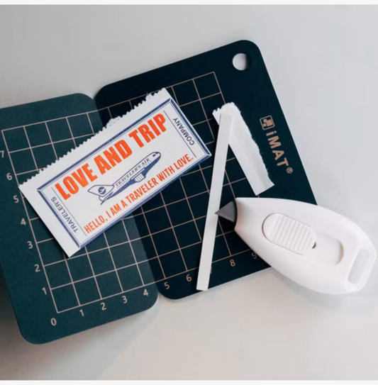 La Dolce Vita Aiya Bungu x iMAT mini Portable Cutting Mat with Utility Knife