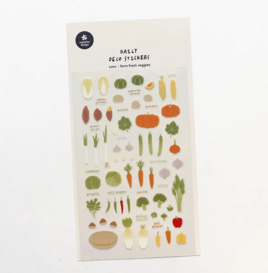 Suatelier Daily Deco Stickers - Farm Fresh Veggies