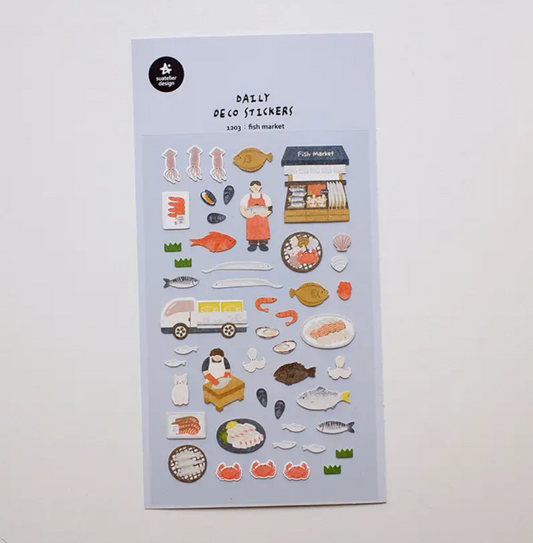 Suatelier Daily Deco Stickers - Fish Market