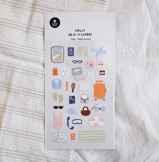 Suatelier Daily Deco Stickers - Happy Journey