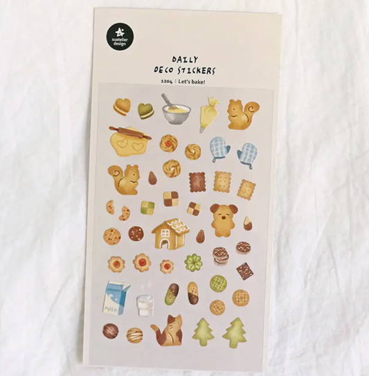 Suatelier Daily Deco Stickers - Let's Bake!