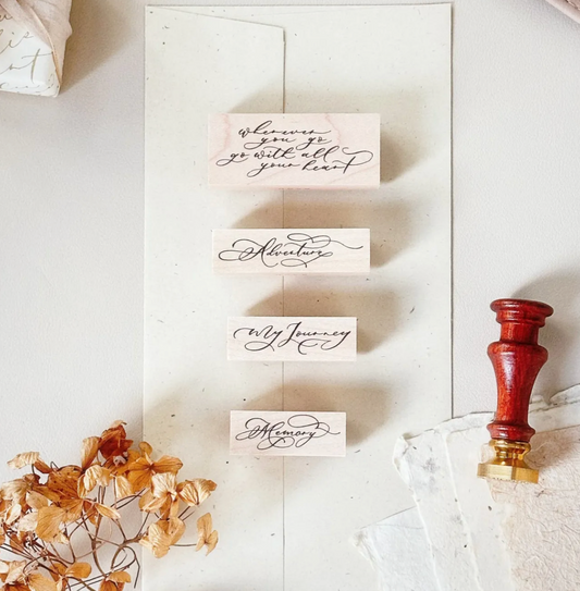 Nove Production Flow & Slow Rubber Stamp Collection - Calligraphy