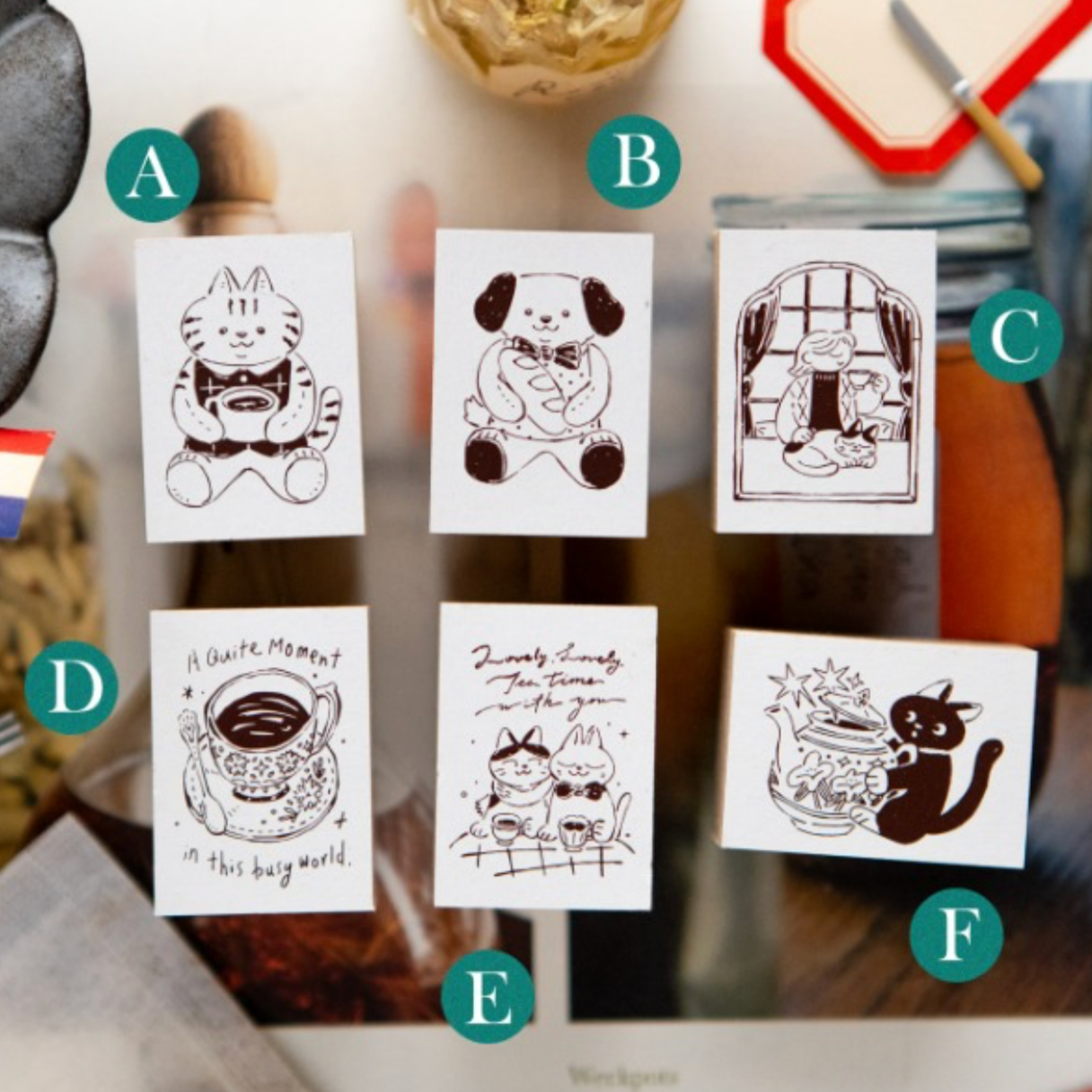 OURS Studio Rubber Stamps - The Gift Tea Room