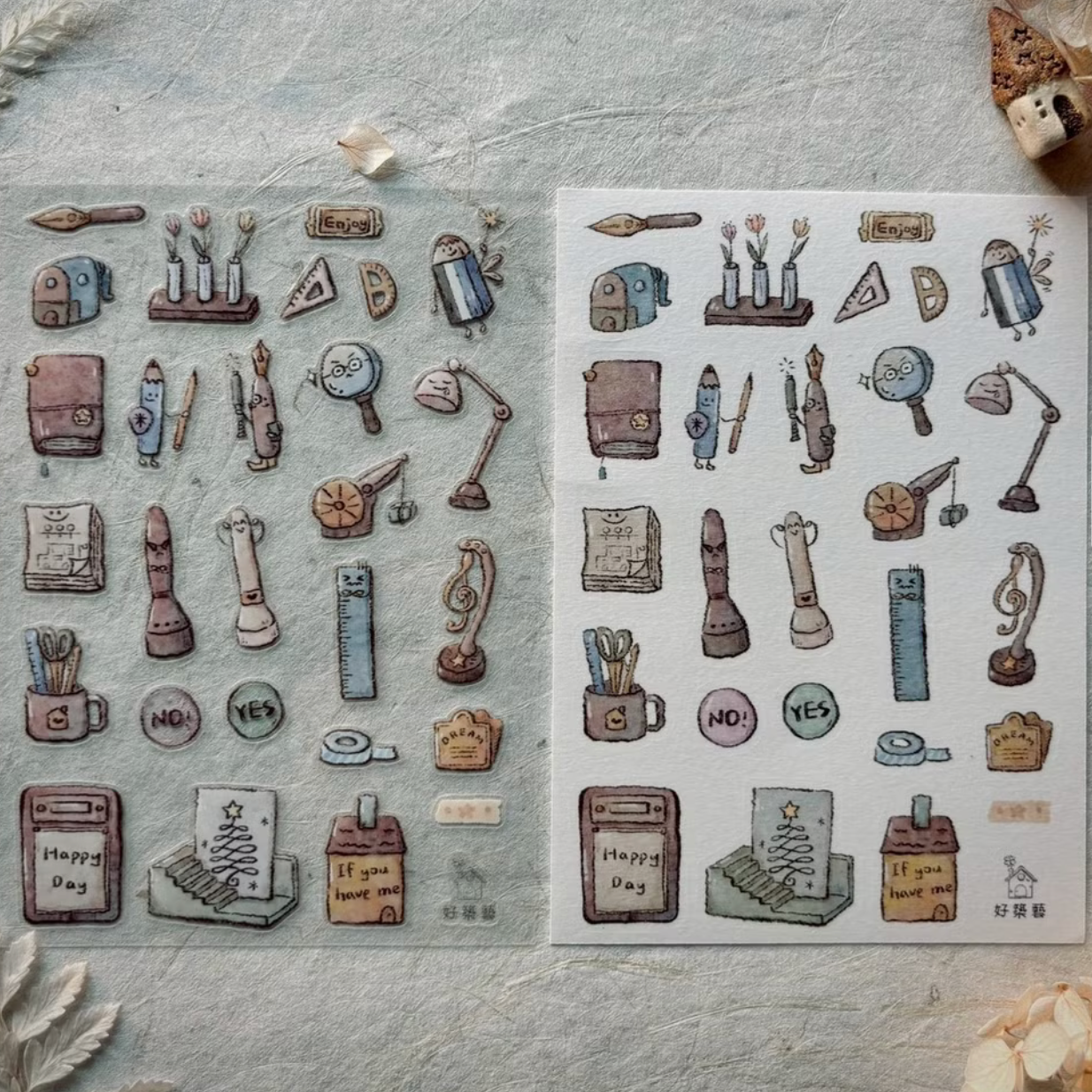 A Great Idea PET and Washi Sticker Sheet  Set -  Stationery Tales