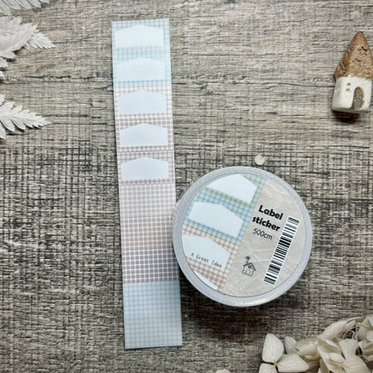 A Great Idea Label Stickers- Checkered