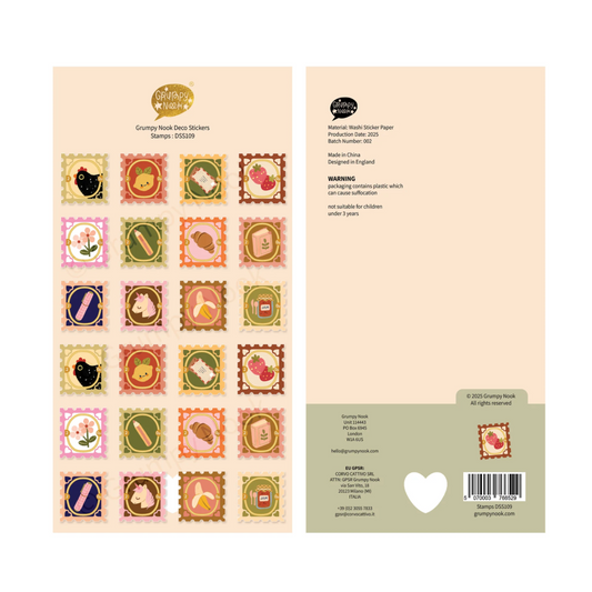 Grumpy Nook Deco Sticker Sheet - Stamps