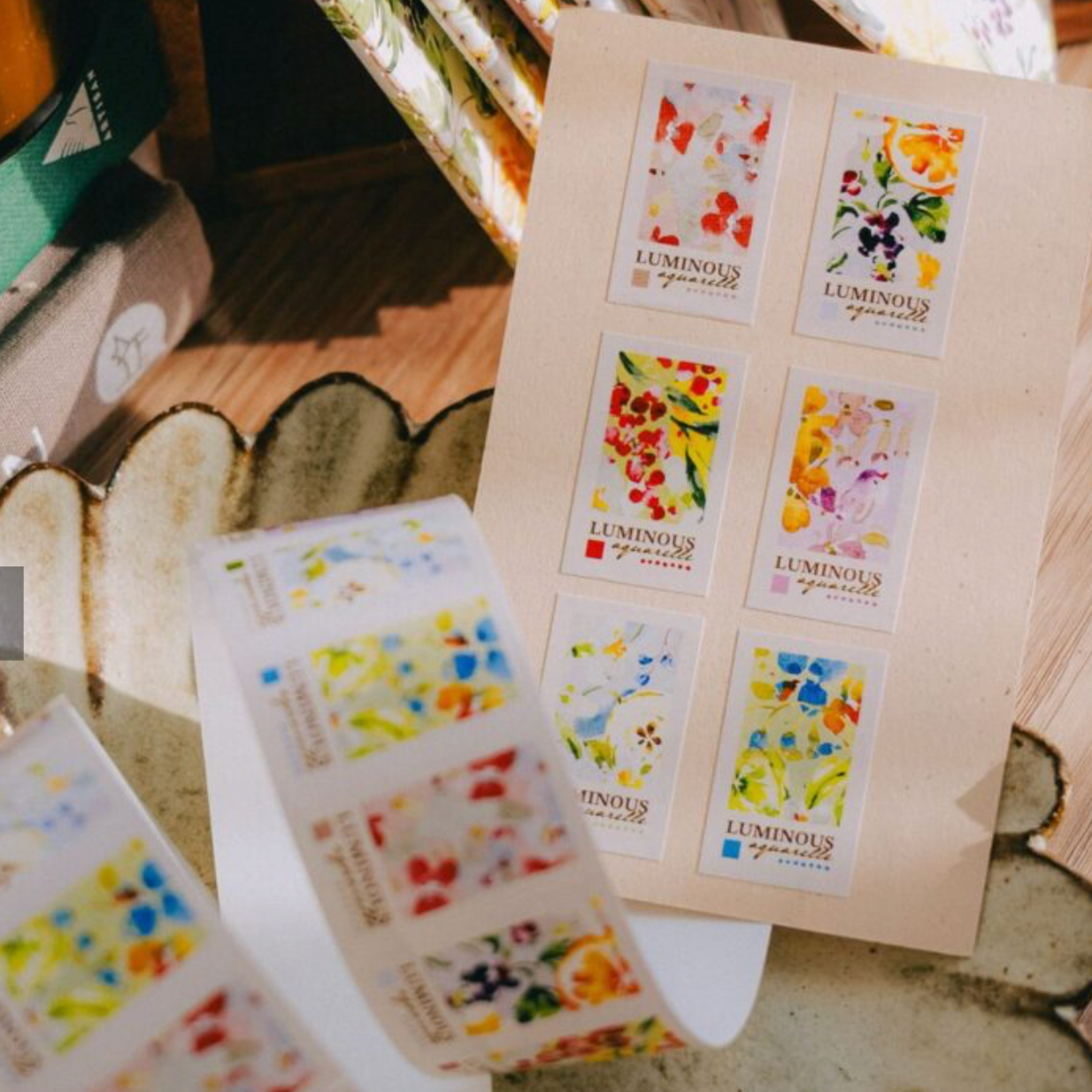 Meow Illustration Sticker Label - Luminous